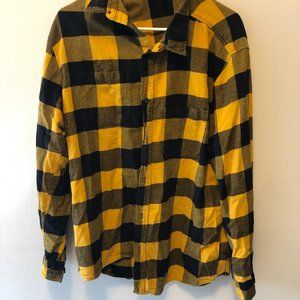 Yellow/Black "Divided" Cotton Flannel